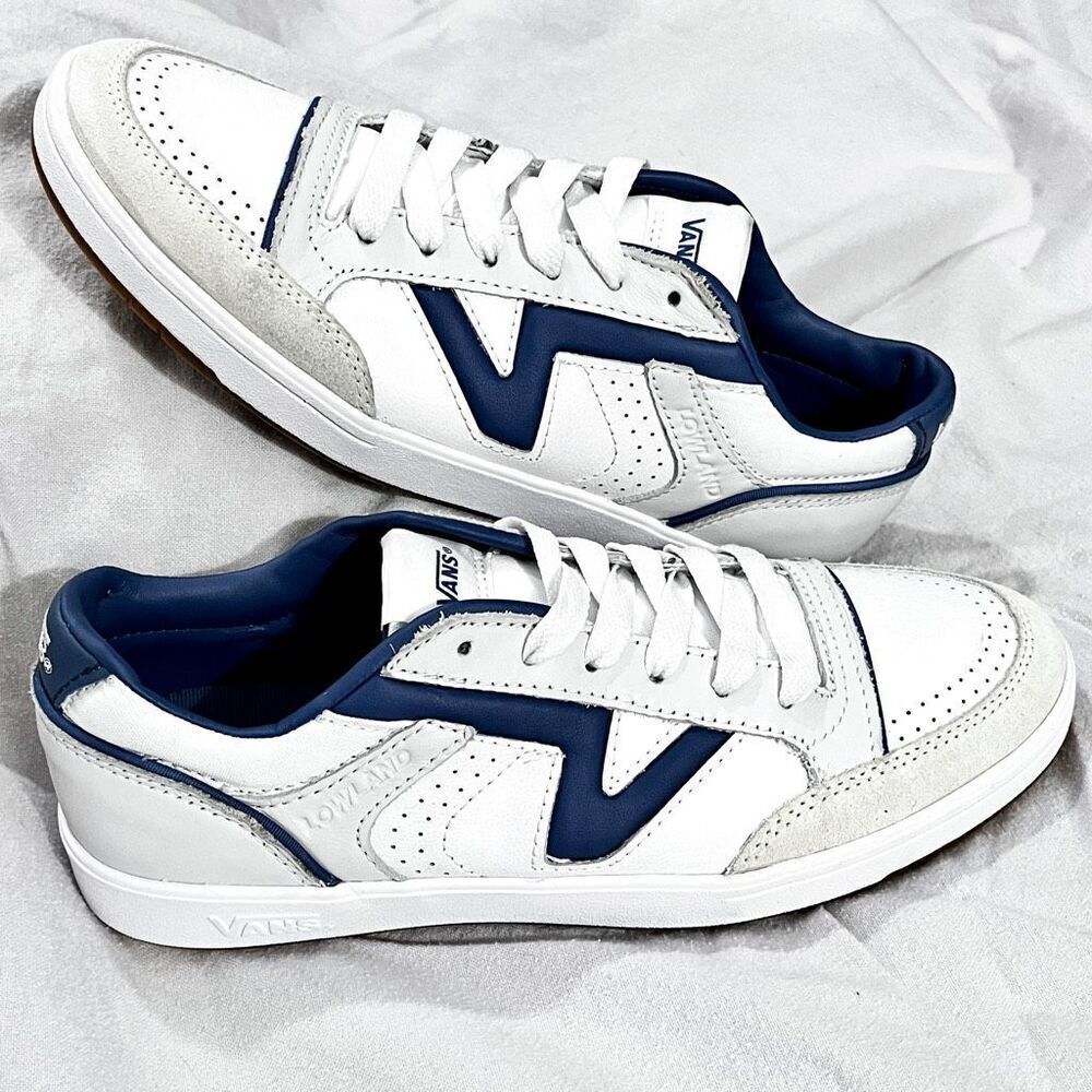 VANS COURT LOWLAND CC JMP R SHOE NAVY/WHITE COMFY CUSH UNISEX SZ 8.5 M 10 W